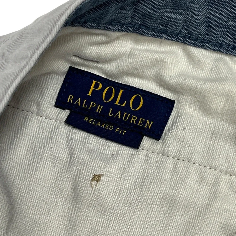 Polo Ralph Lauren Men's Chino Shorts Light Gray Relaxed Fit Size 40 Flat Front